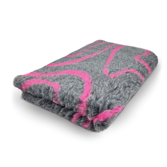 Schlafmatte Barby - Kuscheldecke - Rutschfest - Fuchsia Pink & Anthrazit - 28 mm