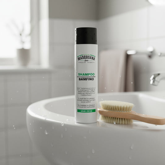 Mascosana - Shampoo Bamfino für Hunde, Katzen & Pferde - 250 ml - Fellpflege - Vegan