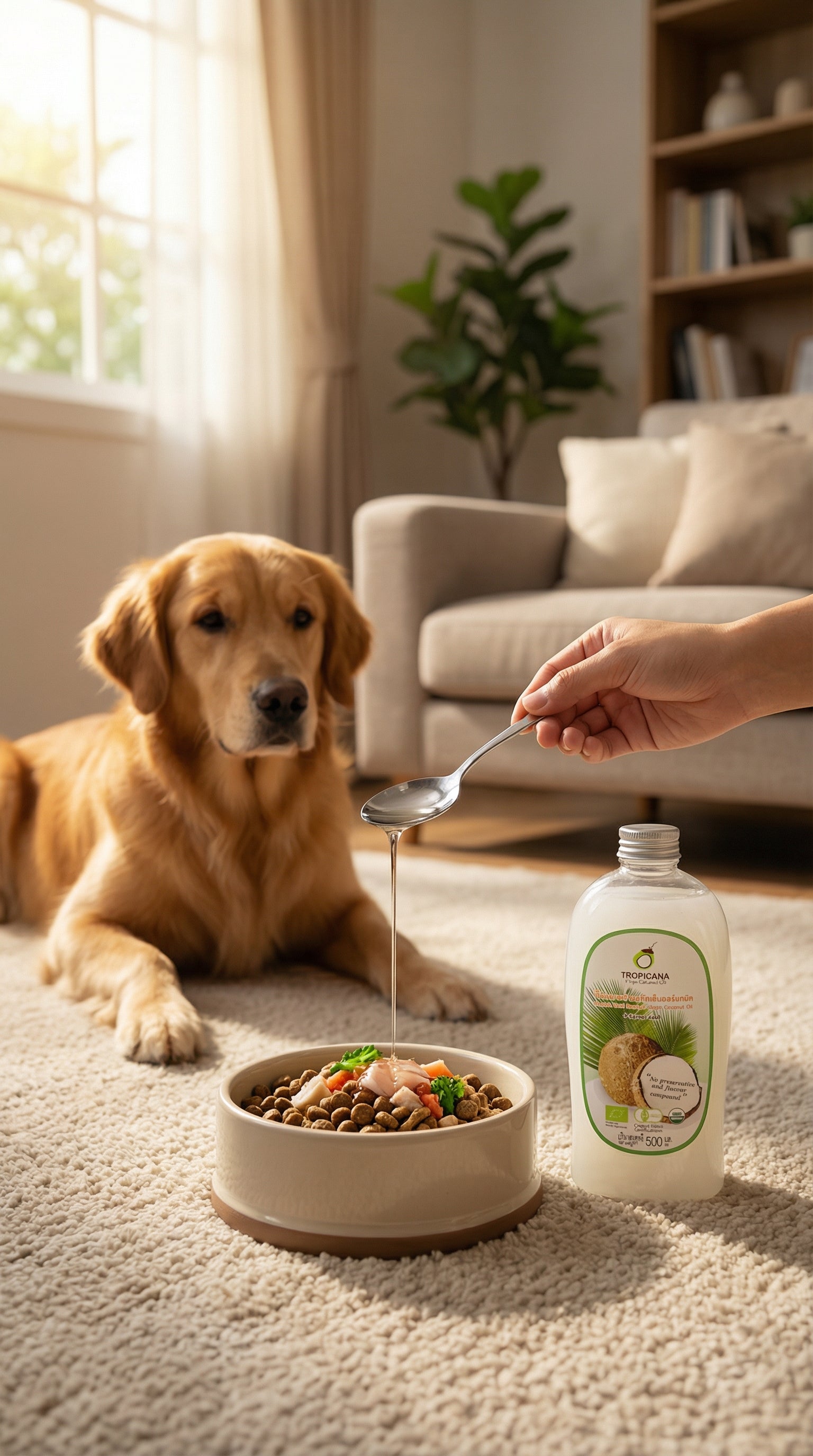 Organic coconut oil 500 ml for dogs, cats & horses - Mascosana